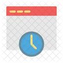 Webpage Time Clock Icon