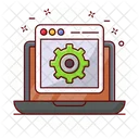 Webpage Setting Laptop Icon