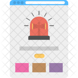 Webpage Alert Icon - Download in Flat Style