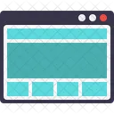 Webpage Window Grid Icon