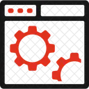Webpage Settings Gear Wrench Icon