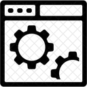 Webpage Settings Gear Wrench Icon