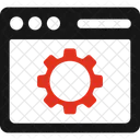 Webpage Settings Gear Wrench Icon
