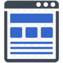 Layout Vorlage Browser Icon