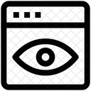 Webseite Auge Web Sichtbarkeit Symbol