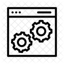 Webseitenentwicklung Browserentwicklung Webseiteneinstellung Icon
