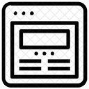 Mitte Tabulator Linien Symbol