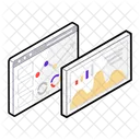 Webseitenstatistik Webseitenanalyse Statistische Darstellung Icon