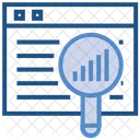 Data Analytics Website Magnifier Icon