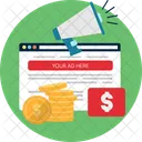 Website Advertising Money Icon