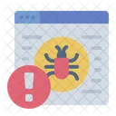 Fehler Website Virus Symbol