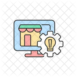 Website creation Icon - Download in Colored Outline Style