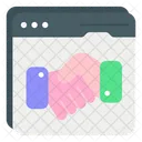 Website Deal Handshake Handclasp Icon