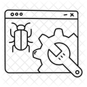 Website Debugging Web Development Error Fixing Icon
