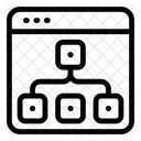 Web Workflow Website Hierarchie Informationsfluss Symbol