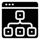 Web Workflow Website Hierarchie Informationsfluss Symbol