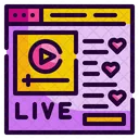 Live Coding Video Live Video Website Icon
