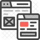 Website Layout Wireframe Icône