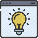 Lightbulb Website Light Icon