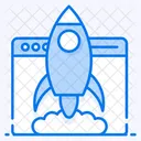 Website Launch Startup Commencement Icon