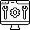 Website Maintenancebrowser Configuration Monitor Configuration Web Development Icon