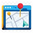 Website Map Website Tracking Website Location Icon