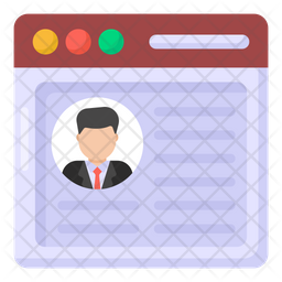 Website Profile Icon - Download in Flat Style