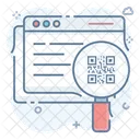 Website Qr Code Online Qr Code Web Analysis Icon