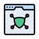 Website Security Shield Webpage Icon