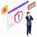 Cybersecurity Website Security Alert Web Protection Alert Icône