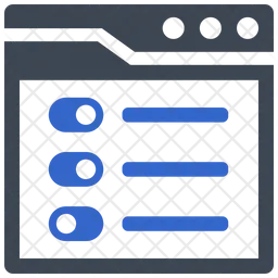 Website setting interface  Icon