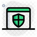 Website Shield Web Protection Web Security Icon