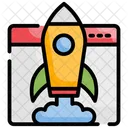 Website Startup New Website Rocket Launch Icon