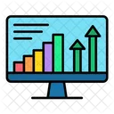 Web Analytics Seo Performance Data Analysis Icon
