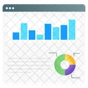 웹 트래픽 웹사이트 통계 웹 분석 아이콘