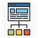 Structure Website Wireframe Webpage Wireframe Icon