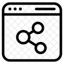 Website Netzwerk Teilen Webseite Teilen Netzwerkkonnektivitat Symbol