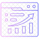 ウェブサイトのトラフィック  アイコン