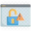 Website Unlock Error Web Security Warning Web Security Error Icon