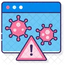 Website Virus Webpage Virus Bug Icon