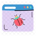 Website Virus Website Bug Bug Fixing Icon