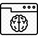 Kunstliche Intelligenz Website Liniensymbol Icon
