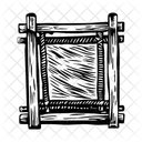 Webstuhlrahmen Handwerk Weben Symbol