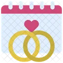 Wedding Calendar Dates Icon