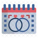 Wedding Date Calendar Icon