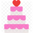 Wedding Cake Marriage Dessert Icon