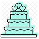 Wedding Cake Color Shadow Thinline Icon Icon