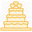 Wedding Cake Duotone Line Icon Icon