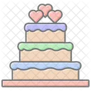 Wedding Cake Lineal Color Icon Icon