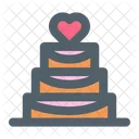 Wedding Cake Love Heart Icon